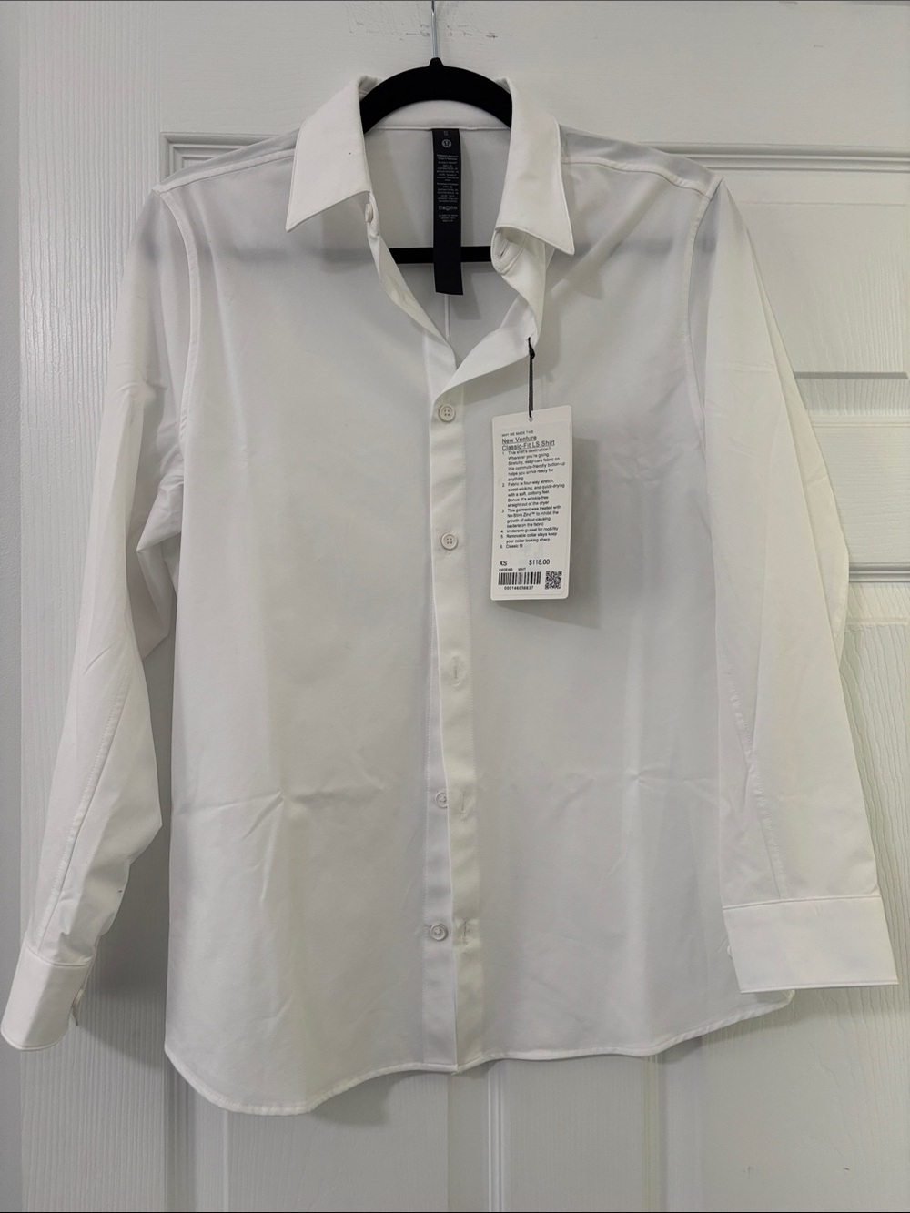 Men's venture classic fit long sleeve shirt white xs